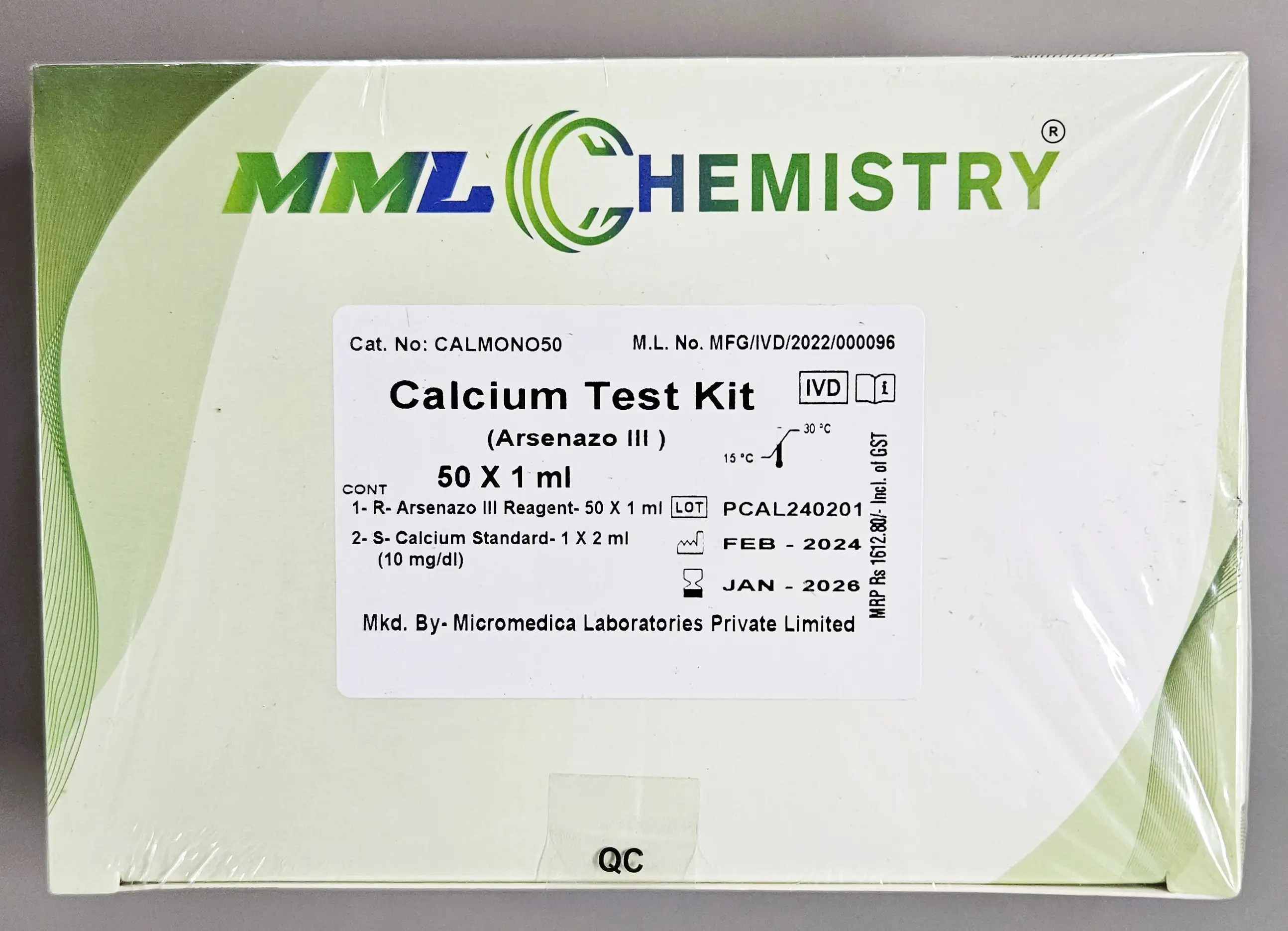 Calcium Mono Reagent - 50X1 ml - MicroMedica