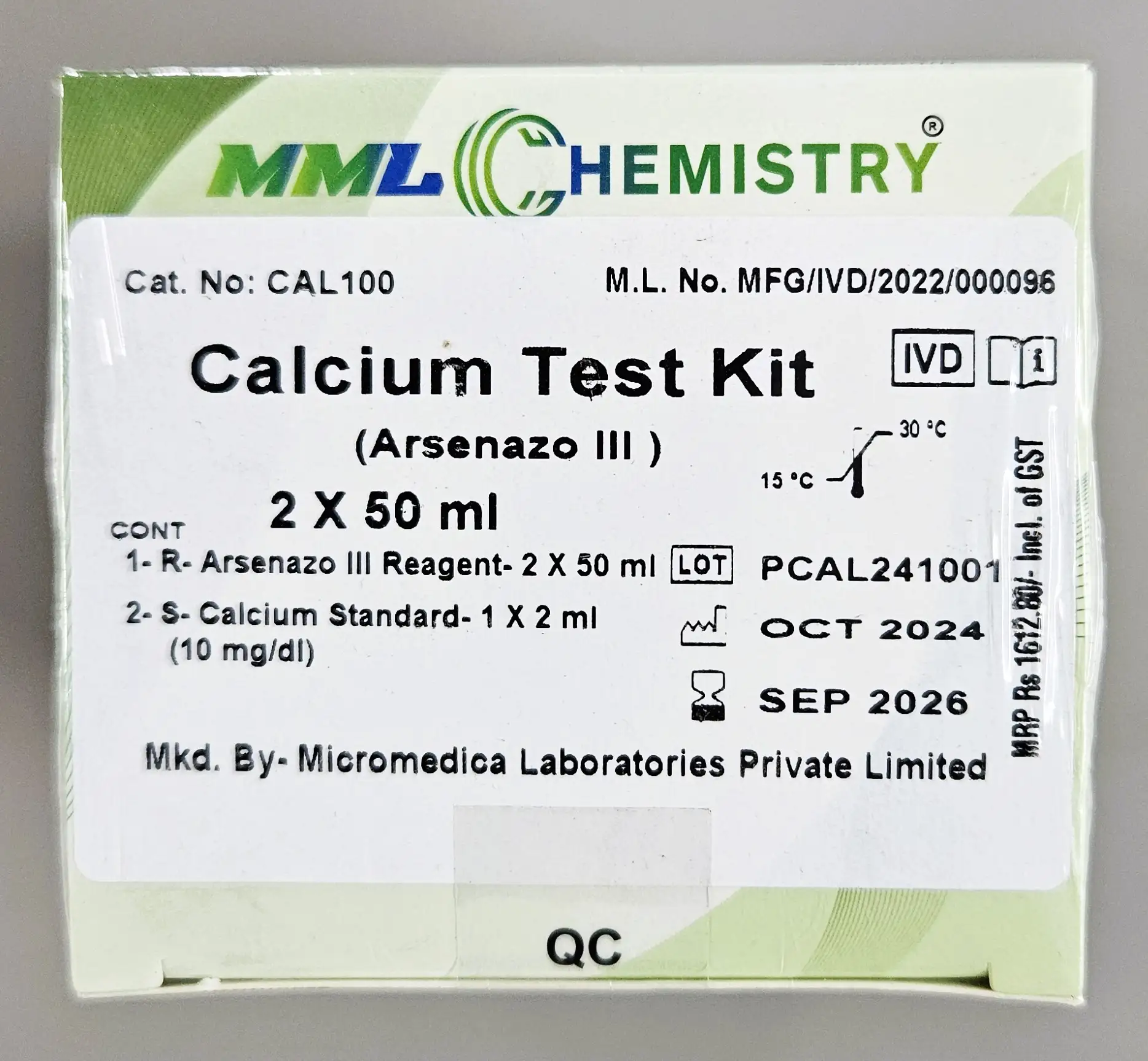 Calcium Reagent - 2X50 ml - MicroMedica